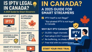 background image for blog article is IPTV Legal in Canada A 2025 Guide for Smart Streamers